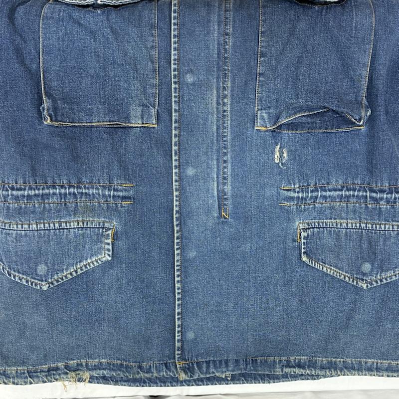 古着 USED ジャケット、上着 ジャンパー、ブルゾン M-65 タイプ フィールド デニム ジャケット ミリタリー オールド ヴィンテージ L インディゴ / インディゴ / Indigo メンズ USED 古着 中古 50155639