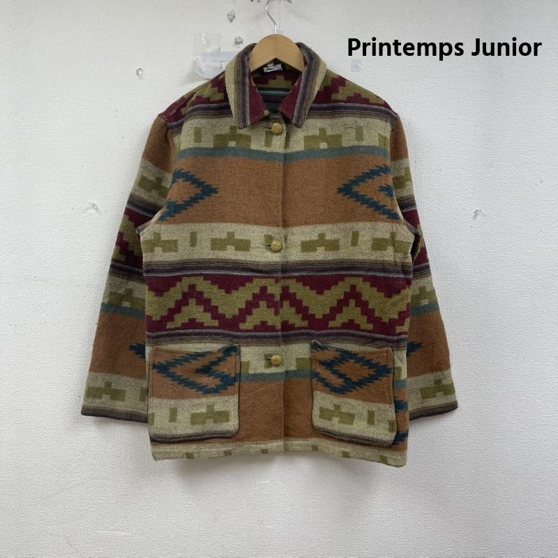 古着 USED ジャケット、上着 ジャケット、ブレザー Printemps Junior ネイティブ 柄 ヴィンテージ ジャケット M 茶 / ブラウン / brown レディース USED 古着 中古 50155640