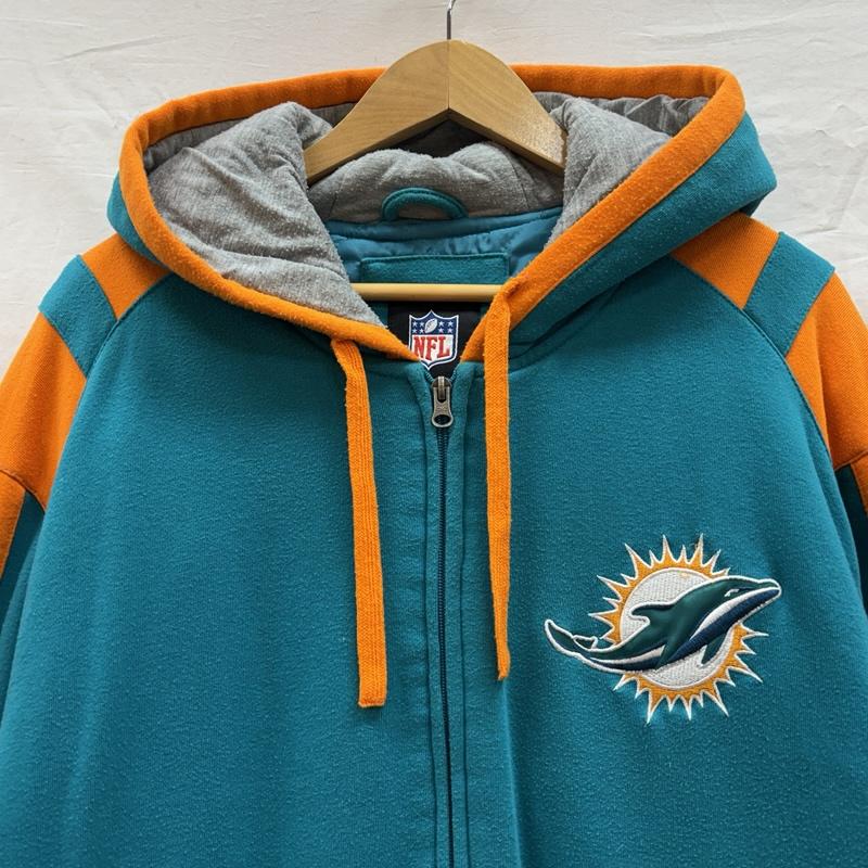 古着 USED パーカー 長袖 NFL MIAMI DOLPHINS マイアミ ドルフィンズ 中綿 スウェット パーカー ビッグサイズ XXL メンズ USED 古着 中古 50155653