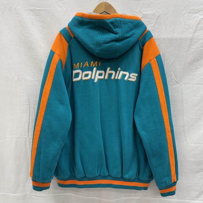 古着 USED パーカー 長袖 NFL MIAMI DOLPHINS マイアミ ドルフィンズ 中綿 スウェット パーカー ビッグサイズ XXL メンズ USED 古着 中古 50155653