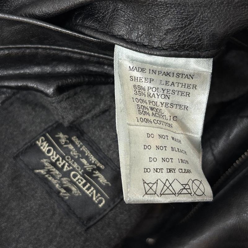 ユナイテッドアローズ UNITED ARROWS ジャケット、上着 レザージャケット 羊革 ラムレザー ニット ショールカラー ジャケット1125-699-3676 M 黒 / ブラック / black メンズ USED 古着 中古 50155656