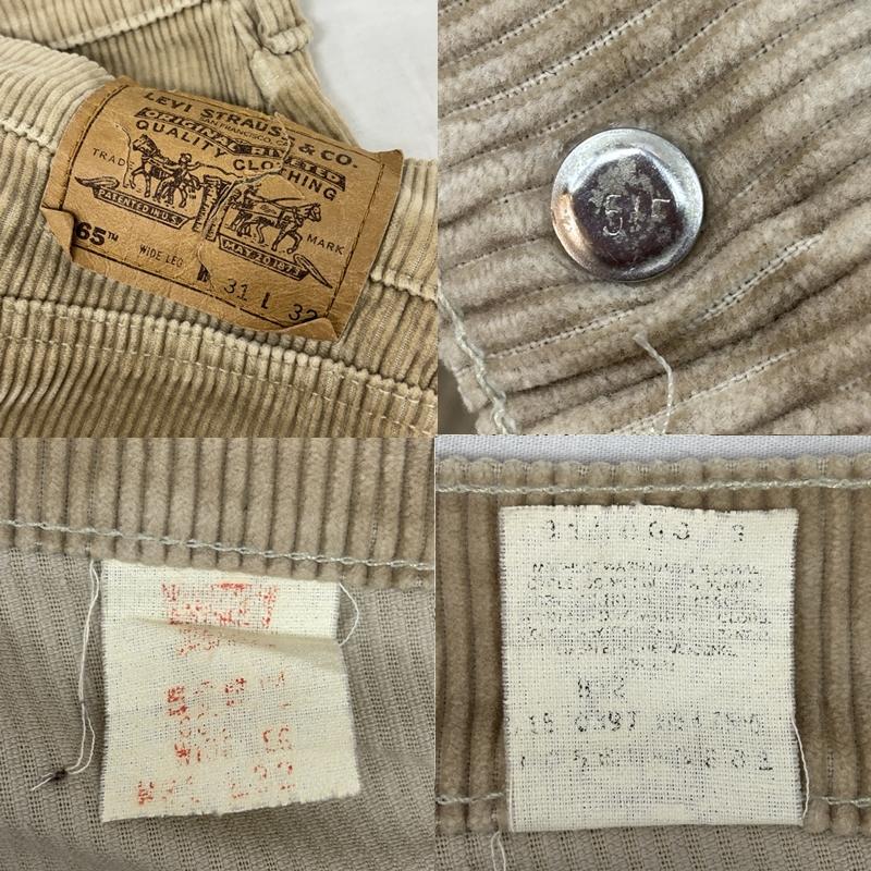リーバイス Levi s ボトムス ボトムス 90年代 ビンテージ 565 WIDE LEG コーデュロイ パンツ 90s VINTAGE 31インチ ベージュ / ベージュ / beige メンズ USED 古着 中古 50155670