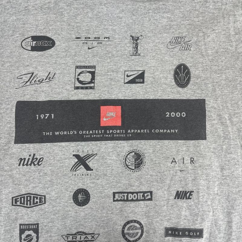 ナイキ NIKE Tシャツ 半袖 00s 1971 2000 LOGO TEE プリント Tシャツ M 灰 / グレー / gray メンズ USED 古着 中古 50155682