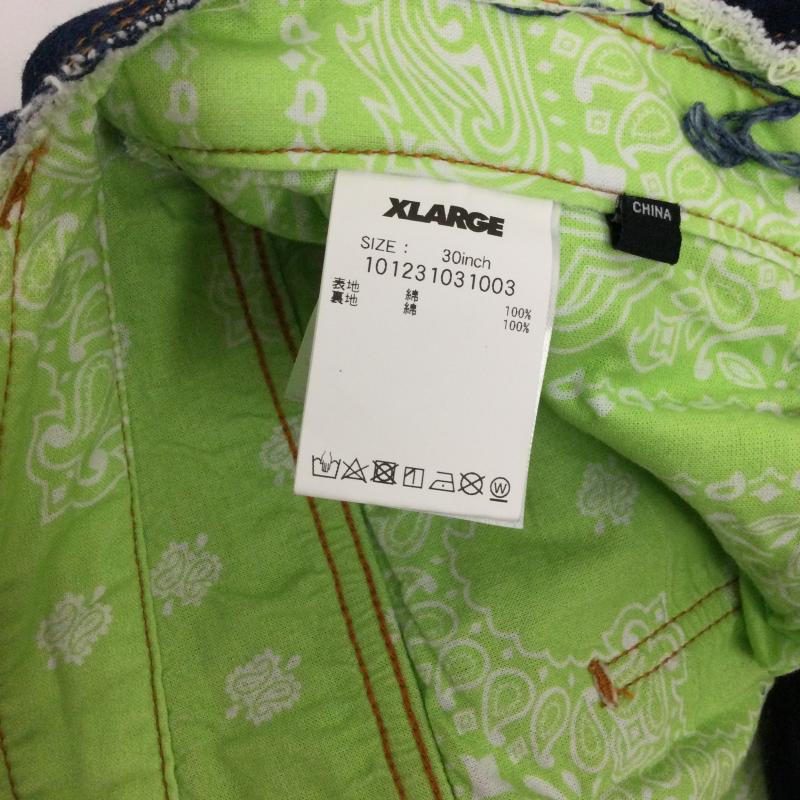 エクストララージ XLARGE パンツ デニム、ジーンズ x-large 101231031003 PAISLEY DENIM PANTS ワイドパンツ　ゆったり 30インチ 無地 インディゴ / インディゴ / Indigo メンズ USED 古着 中古 50155684