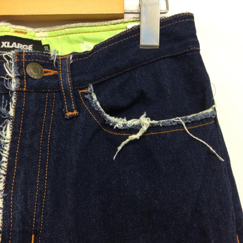 エクストララージ XLARGE パンツ デニム、ジーンズ x-large 101231031003 PAISLEY DENIM PANTS ワイドパンツ　ゆったり 30インチ 無地 インディゴ / インディゴ / Indigo メンズ USED 古着 中古 50155684