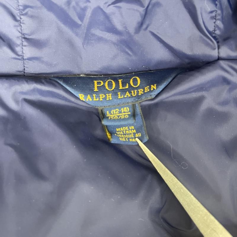 ポロラルフローレン POLO RALPH LAUREN ジャケット、上着 ダウンジャケット ダウン コート フード ジャケット 313609893 子供服 L 紺 / ネイビー / navy ガールズ USED 古着 中古 50155687