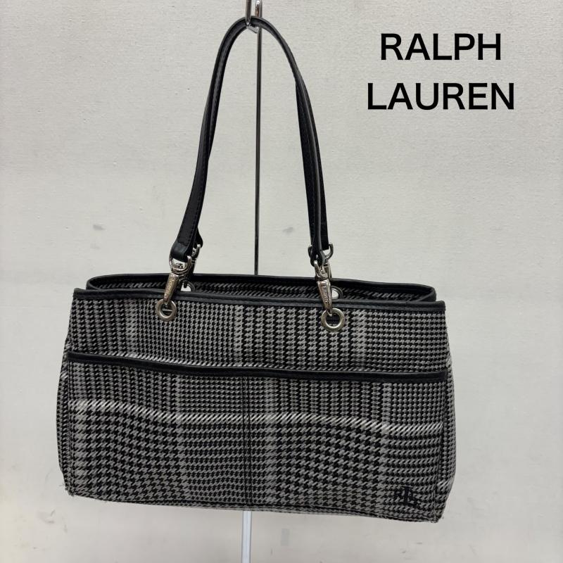 ラルフローレン RALPHLAUREN ハンドバッグ ハンドバッグ ハンドバック レザー ハウンドツース レディース USED 古着 中古 50155698