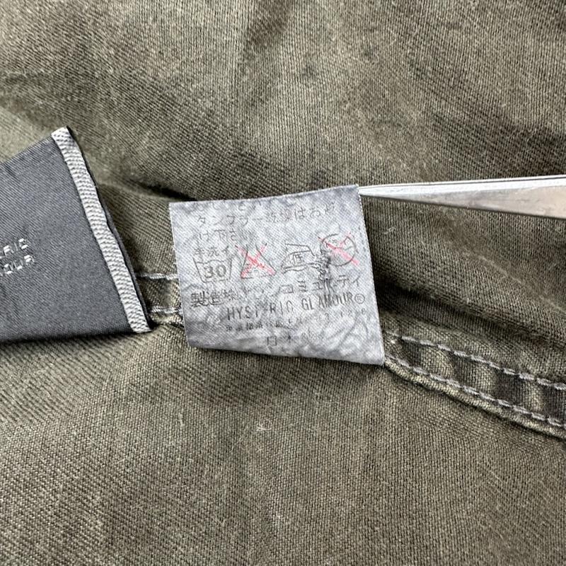 ヒステリックグラマー HYSTERIC GLAMOUR シャツ、ブラウス 長袖 スカル 刺繍 タイガー カモ ミリタリー シャツ 4AH-1642 M カーキオリーブ / カーキオリーブ / メンズ USED 古着 中古 50155707