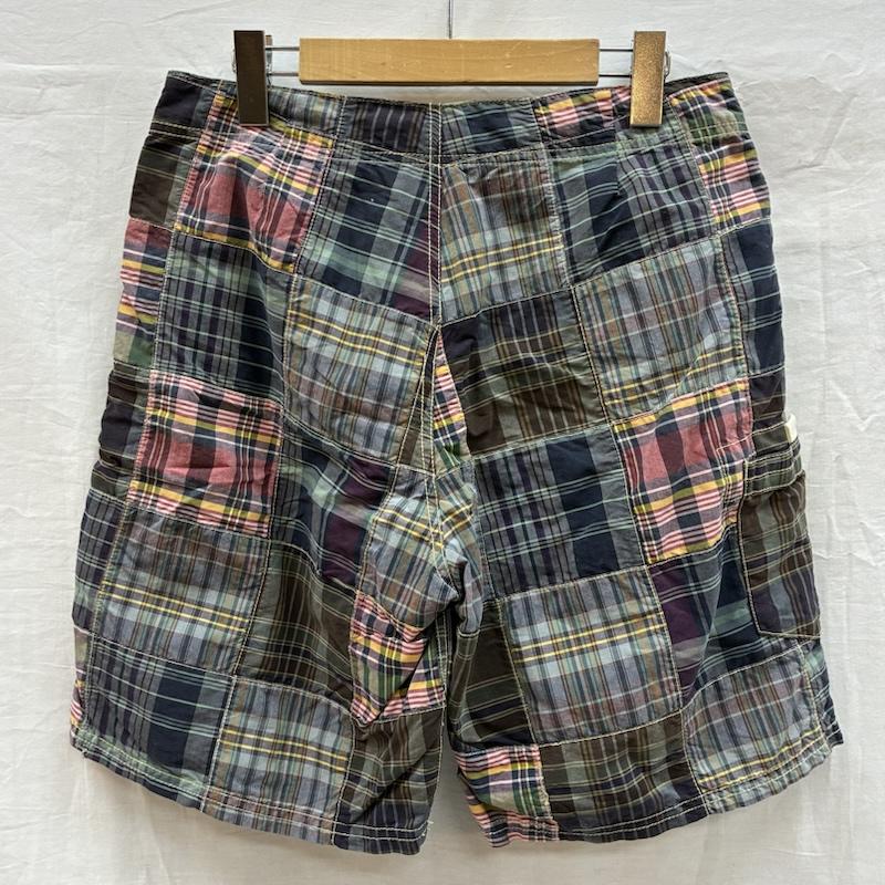 ポロバイラルフローレン Polo by RALPH LAUREN パンツ ショートパンツ 90s 三角タグ パッチワーク イージー カーゴ ショーツ ハーフパンツ ポニー 刺繍 28インチ チェック X ロゴ、文字 X 刺繍 マルチカラー / マルチカラー / multicolor メンズ USED 古着 中古 50155715