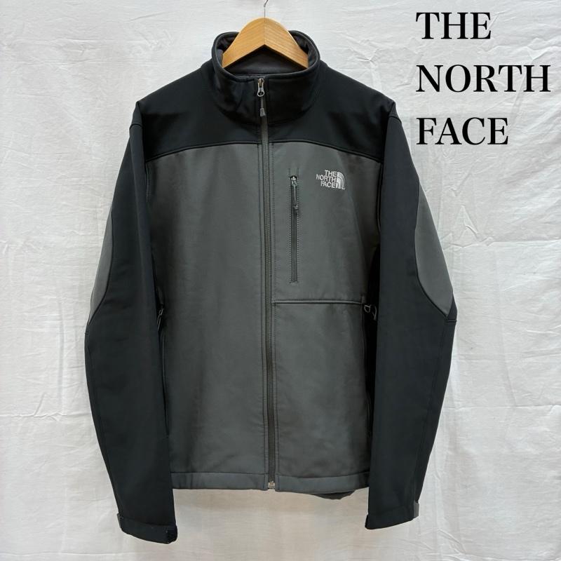 ザノースフェイス THE NORTH FACE ジャケット、上着 ジャンパー、ブルゾン 13ssストレッチ 裏フリース ジップアップ ジャケット NP01339 M ロゴ、文字 X 刺繍 黒 / ブラック / black X 灰 / グレー / gray メンズ USED 古着 中古 50155719