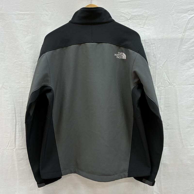 ザノースフェイス THE NORTH FACE ジャケット、上着 ジャンパー、ブルゾン 13ssストレッチ 裏フリース ジップアップ ジャケット NP01339 M ロゴ、文字 X 刺繍 黒 / ブラック / black X 灰 / グレー / gray メンズ USED 古着 中古 50155719