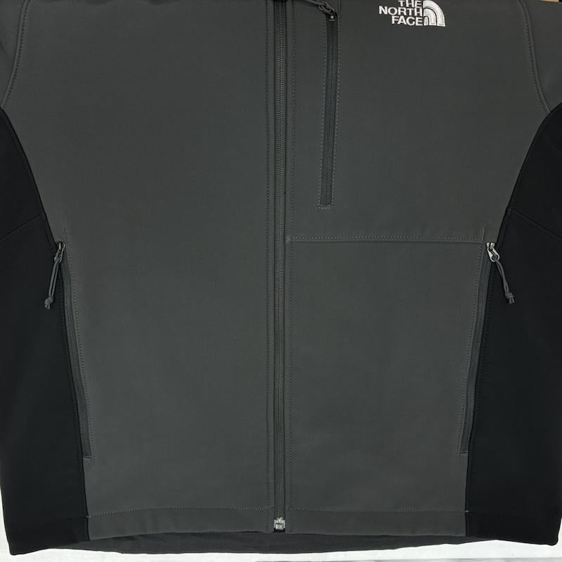 ザノースフェイス THE NORTH FACE ジャケット、上着 ジャンパー、ブルゾン 13ssストレッチ 裏フリース ジップアップ ジャケット NP01339 M ロゴ、文字 X 刺繍 黒 / ブラック / black X 灰 / グレー / gray メンズ USED 古着 中古 50155719