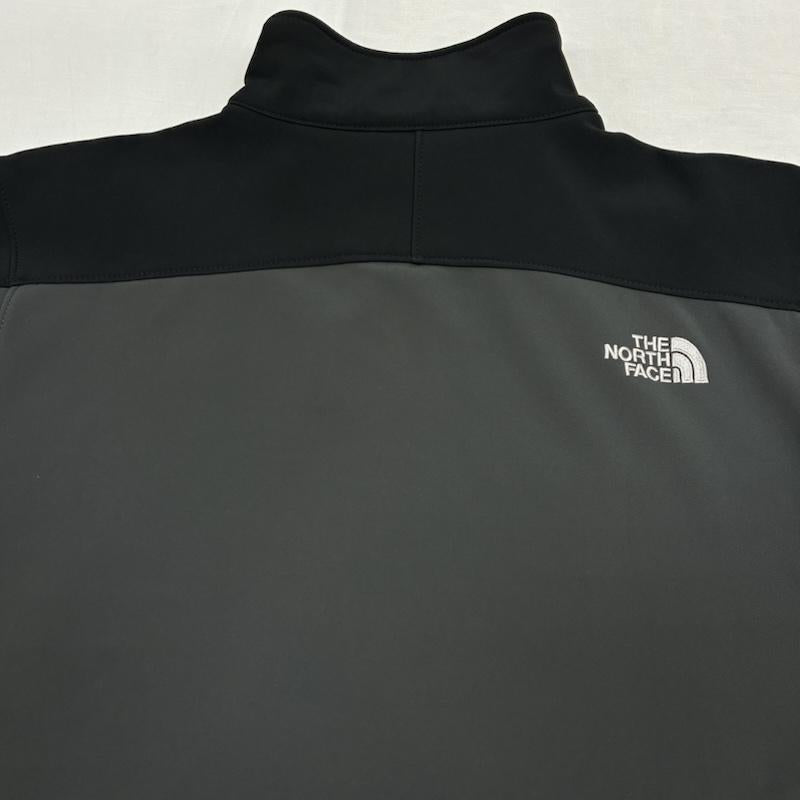 ザノースフェイス THE NORTH FACE ジャケット、上着 ジャンパー、ブルゾン 13ssストレッチ 裏フリース ジップアップ ジャケット NP01339 M ロゴ、文字 X 刺繍 黒 / ブラック / black X 灰 / グレー / gray メンズ USED 古着 中古 50155719