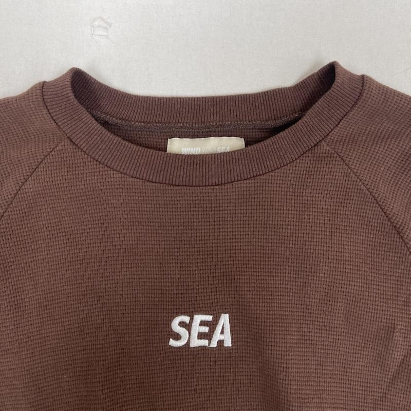 ウィンダンシー WIND AND SEA トレーナー 長袖 Raglan Crew Neck Waffle Shirt 長袖 カットソー wds-o-ess-25-q2-wmf-02 XL 茶 / ブラウン / brown メンズ USED 古着 中古 50155750