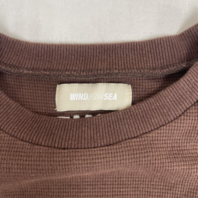 ウィンダンシー WIND AND SEA トレーナー 長袖 Raglan Crew Neck Waffle Shirt 長袖 カットソー wds-o-ess-25-q2-wmf-02 XL 茶 / ブラウン / brown メンズ USED 古着 中古 50155750