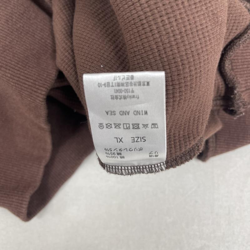 ウィンダンシー WIND AND SEA トレーナー 長袖 Raglan Crew Neck Waffle Shirt 長袖 カットソー wds-o-ess-25-q2-wmf-02 XL 茶 / ブラウン / brown メンズ USED 古着 中古 50155750