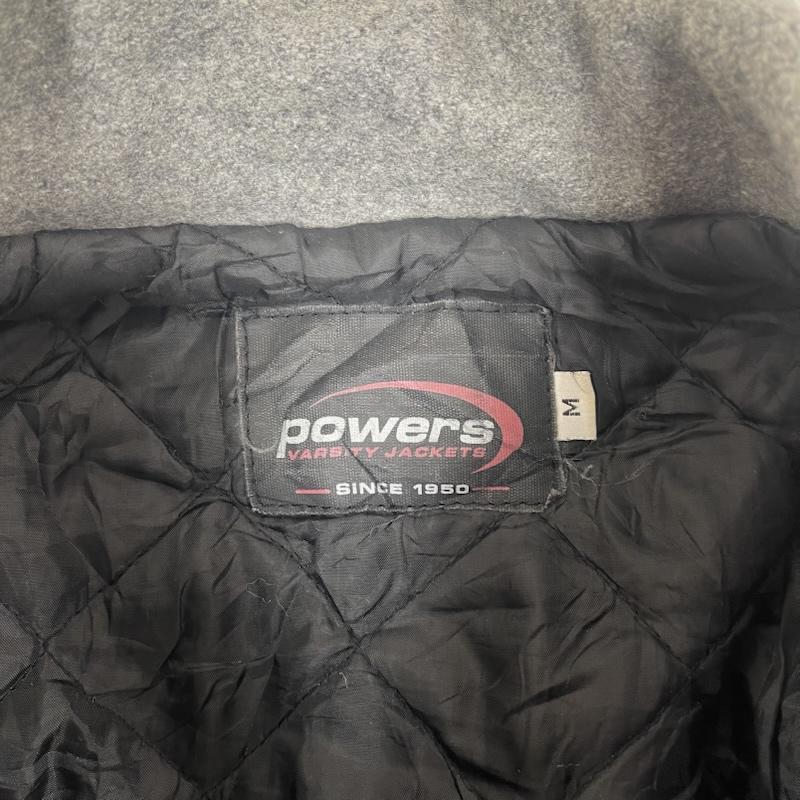 古着 USED ジャケット、上着 ジャンパー、ブルゾン powers VARSITY JACKETS 袖 レザー スタジャン バーシティ ジャケット M 黒 / ブラック / black メンズ USED 古着 中古 50155764