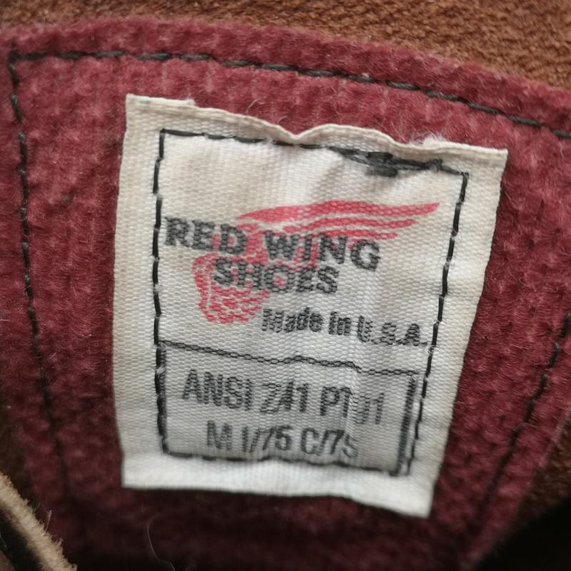 レッドウィング RED WING ブーツ 一般 PT91 プリント 4418 ロガー ブーツ 95年製 スチールトゥ インナー付 US：7.5 茶 / ブラウン / brown メンズ USED 古着 中古 50155779