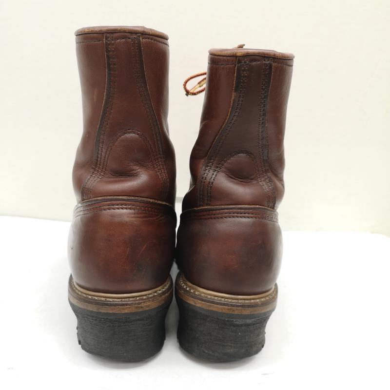 レッドウィング RED WING ブーツ 一般 PT91 プリント 4418 ロガー ブーツ 95年製 スチールトゥ インナー付 US：7.5 茶 / ブラウン / brown メンズ USED 古着 中古 50155779