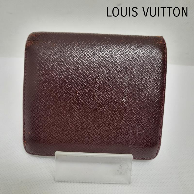 ルイヴィトン LOUIS VUITTON 財布 二つ折り ポルトビエ3カルトクレディ タイガ パープル ブラウン タイガレザー T20232 メンズ USED 古着 中古 50155790