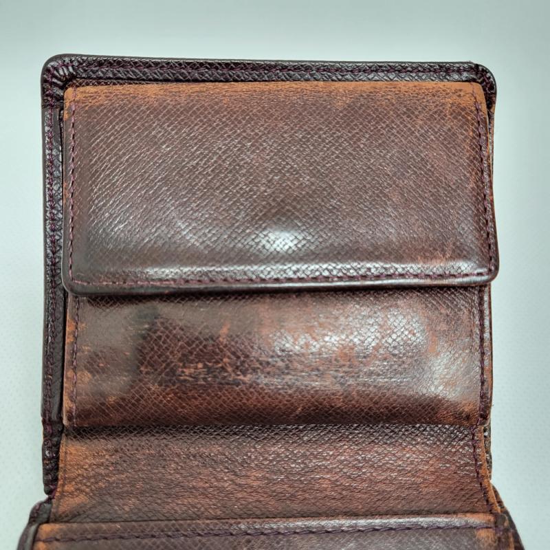 ルイヴィトン LOUIS VUITTON 財布 二つ折り ポルトビエ3カルトクレディ タイガ パープル ブラウン タイガレザー T20232 メンズ USED 古着 中古 50155790