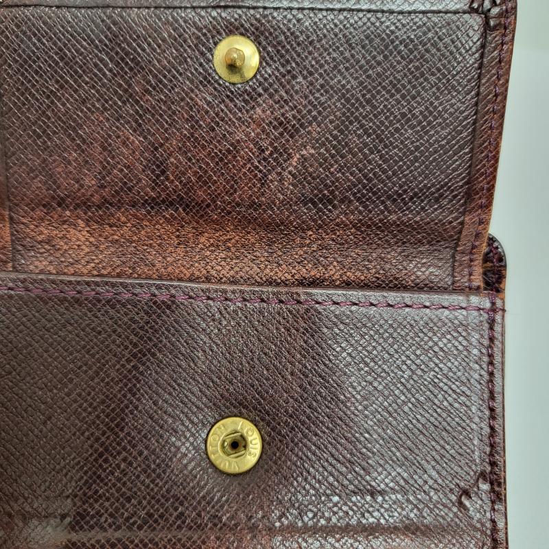 ルイヴィトン LOUIS VUITTON 財布 二つ折り ポルトビエ3カルトクレディ タイガ パープル ブラウン タイガレザー T20232 メンズ USED 古着 中古 50155790