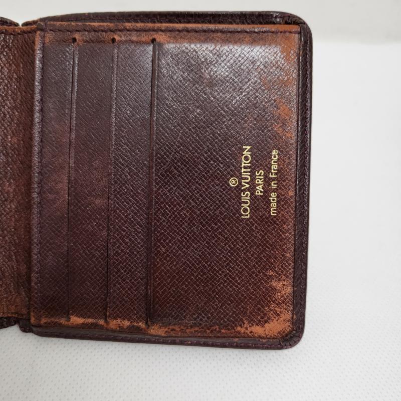 ルイヴィトン LOUIS VUITTON 財布 二つ折り ポルトビエ3カルトクレディ タイガ パープル ブラウン タイガレザー T20232 メンズ USED 古着 中古 50155790