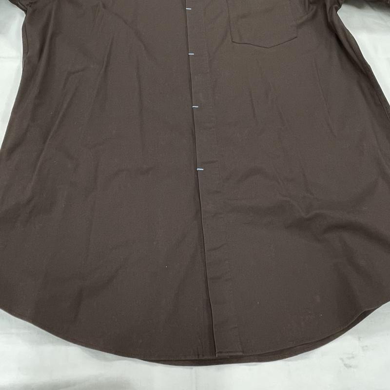 バーバリー BURBERRY シャツ、ブラウス 長袖 BLACK LABEL ブラックレーベル 長袖 シャツ ノバチェック ワンポイント 刺繍 3 無地 X ワンポイント X 刺繍 茶 / ブラウン / brown X 水色 / ライトブルー / メンズ USED 古着 中古 50155805
