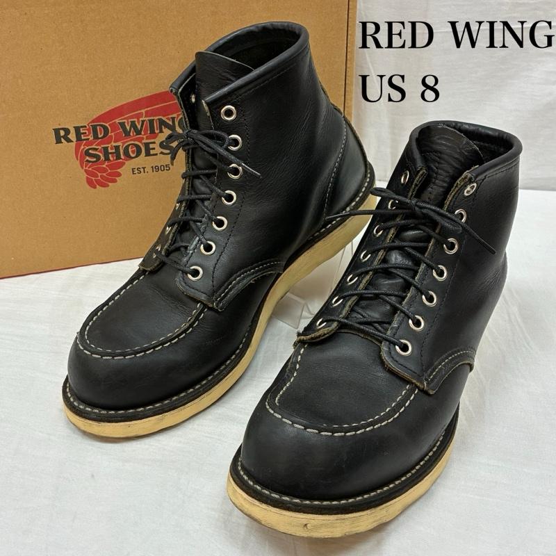 レッドウィング RED WING ブーツ ショートブーツ IRISH SETTER アイリッシュセッター 9075 オイルド レザー ワークブーツ US：8.5 黒 / ブラック / black メンズ USED 古着 中古 50155809