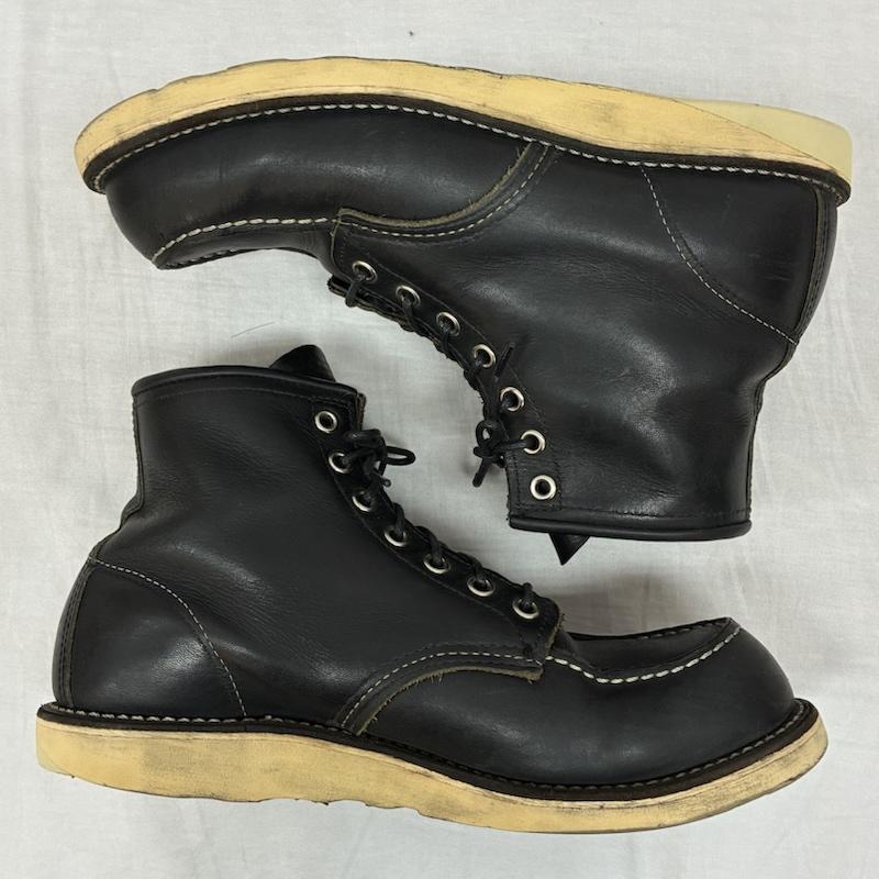 レッドウィング RED WING ブーツ ショートブーツ IRISH SETTER アイリッシュセッター 9075 オイルド レザー ワークブーツ US：8.5 黒 / ブラック / black メンズ USED 古着 中古 50155809