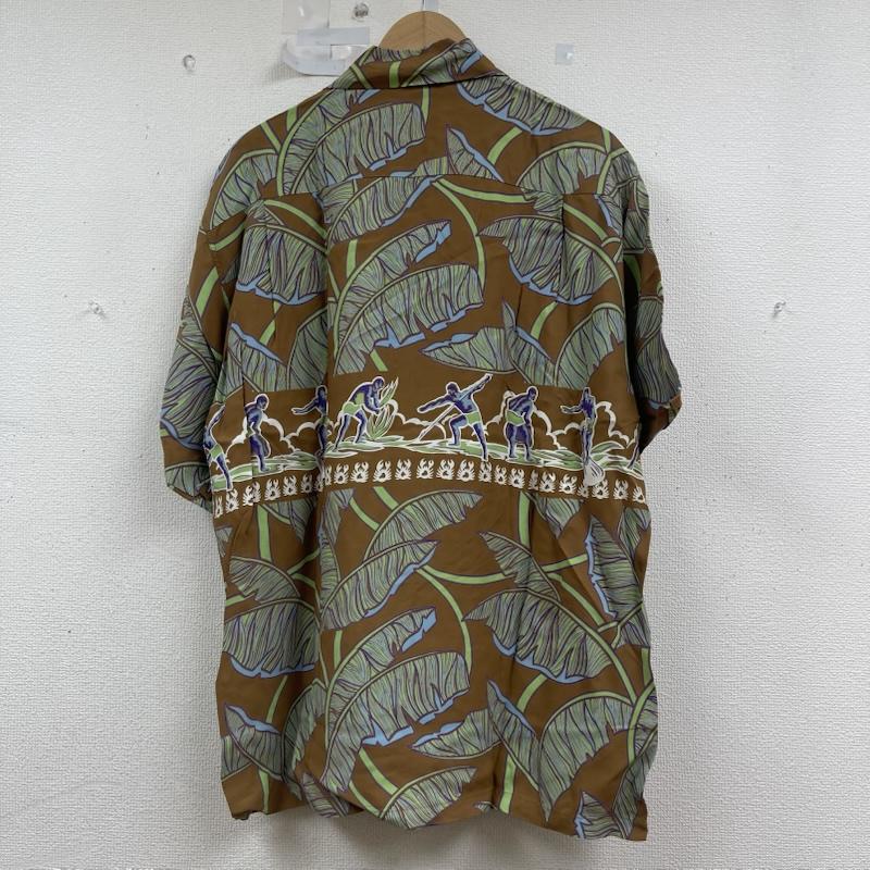 サンサーフ SUN SURF シャツ、ブラウス 半袖 BANANA LEAF アロハ シャツ レーヨン SS30107 L 茶 / ブラウン / brown メンズ USED 古着 中古 50155812