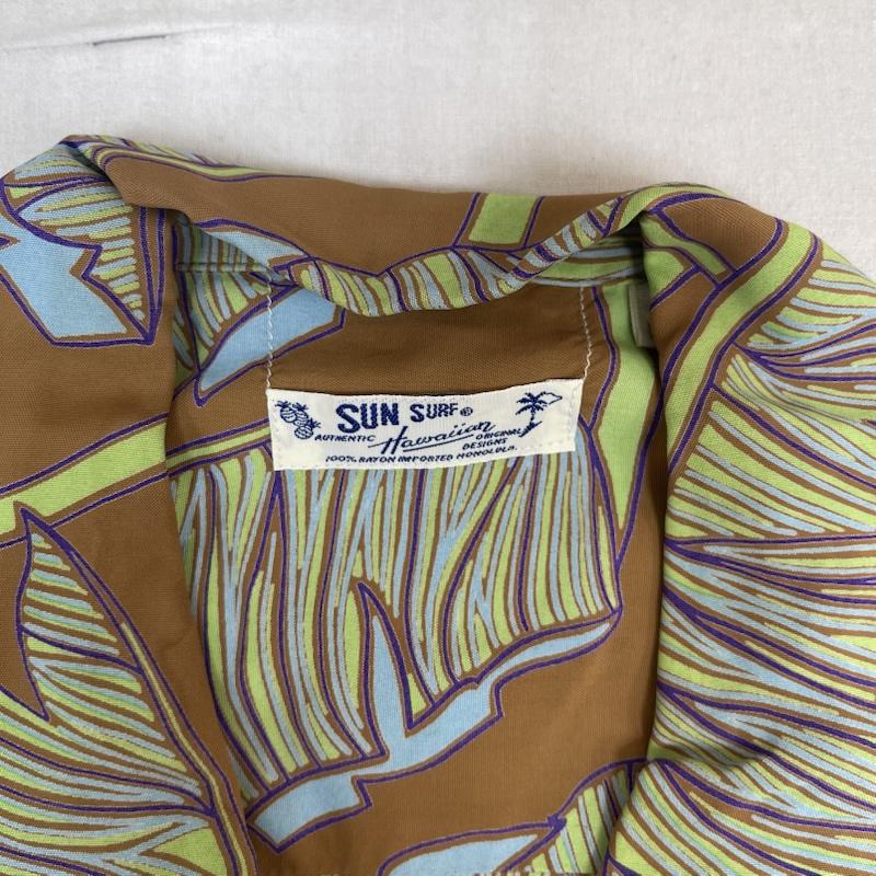 サンサーフ SUN SURF シャツ、ブラウス 半袖 BANANA LEAF アロハ シャツ レーヨン SS30107 L 茶 / ブラウン / brown メンズ USED 古着 中古 50155812