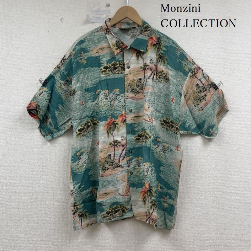 ヴィンテージ VINTAGE シャツ、ブラウス 半袖 80s 90s Monzini COLLECTION レーヨン アロハ シャツ XL 緑 / グリーン / green メンズ USED 古着 中古 50155828