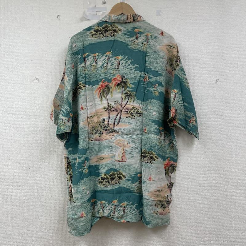 ヴィンテージ VINTAGE シャツ、ブラウス 半袖 80s 90s Monzini COLLECTION レーヨン アロハ シャツ XL 緑 / グリーン / green メンズ USED 古着 中古 50155828