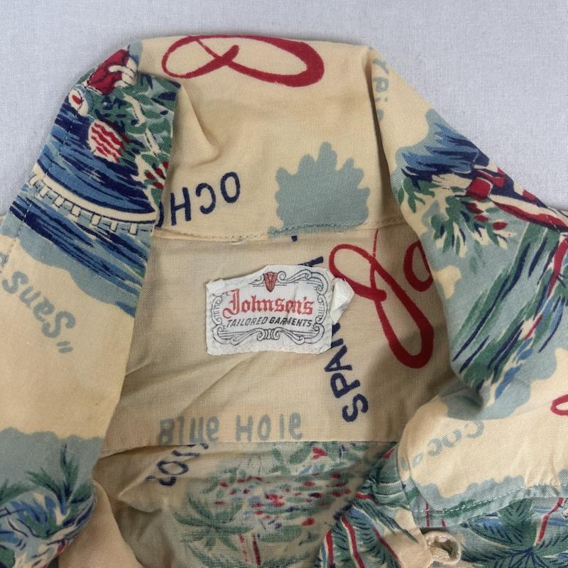 ヴィンテージ VINTAGE シャツ、ブラウス 半袖 Johnsons 60s 開襟 アロハ シャツ M ベージュ / ベージュ / beige メンズ USED 古着 中古 50155833