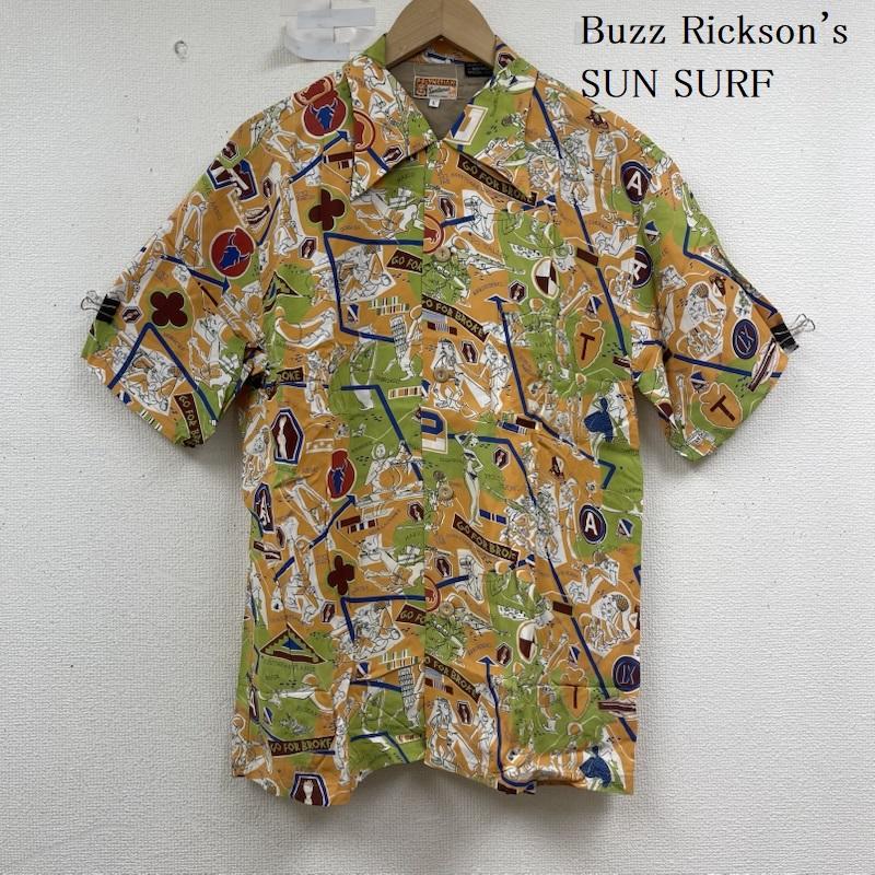 バズリクソンズ Buzz Rickson s シャツ、ブラウス 半袖 SUN SURF 別注 M33880 スペシャルエディション GO FOR BROKE アロハシャツ L 橙 / オレンジ / orange メンズ USED 古着 中古 50155843