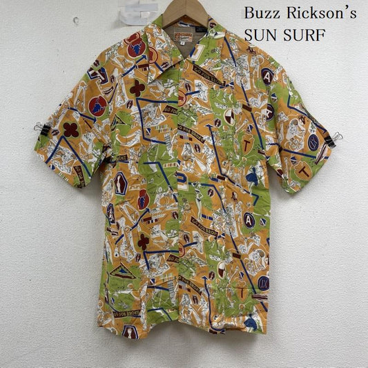バズリクソンズ Buzz Rickson s シャツ、ブラウス 半袖 SUN SURF 別注 M33880 スペシャルエディション GO FOR BROKE アロハシャツ L 橙 / オレンジ / orange メンズ USED 古着 中古 50155843