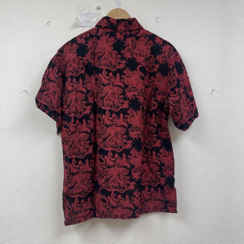 ザリアルマッコイズ THE REAL McCOY S シャツ、ブラウス 半袖 赤虎 タイガー レーヨン アロハ シャツ L 黒 / ブラック / black X 赤 / レッド / red メンズ USED 古着 中古 50155855