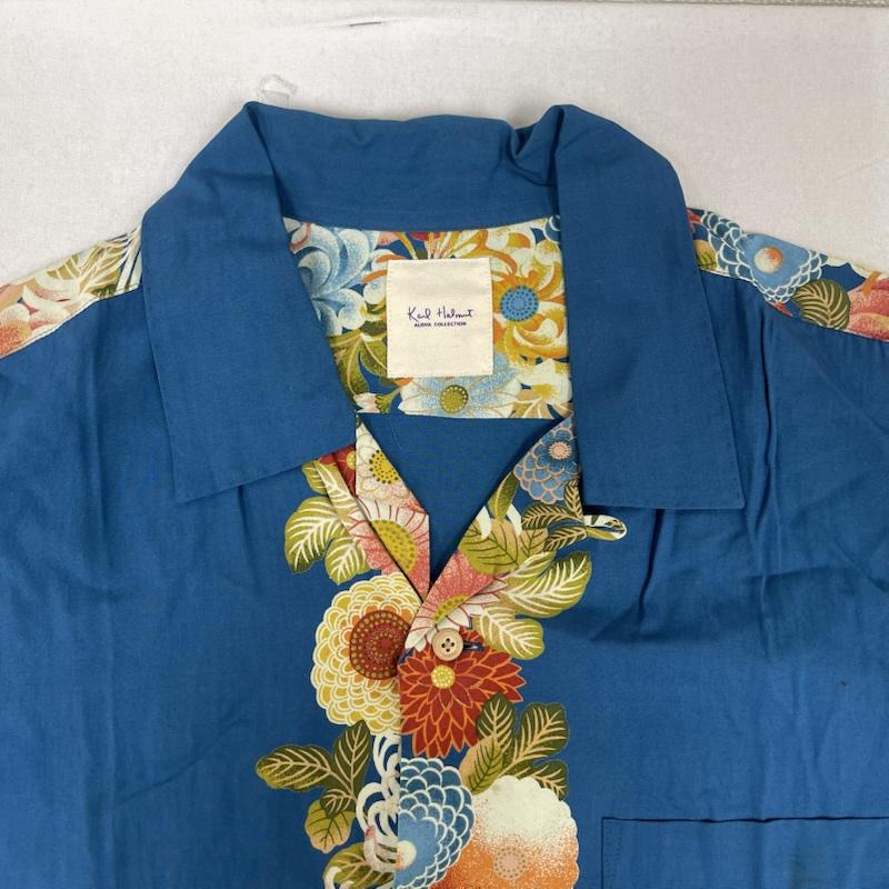 カールヘルム KARLHELMUT シャツ、ブラウス 半袖 和柄 レーヨン アロハ シャツ L 青 / ブルー / blue メンズ USED 古着 中古 50155856