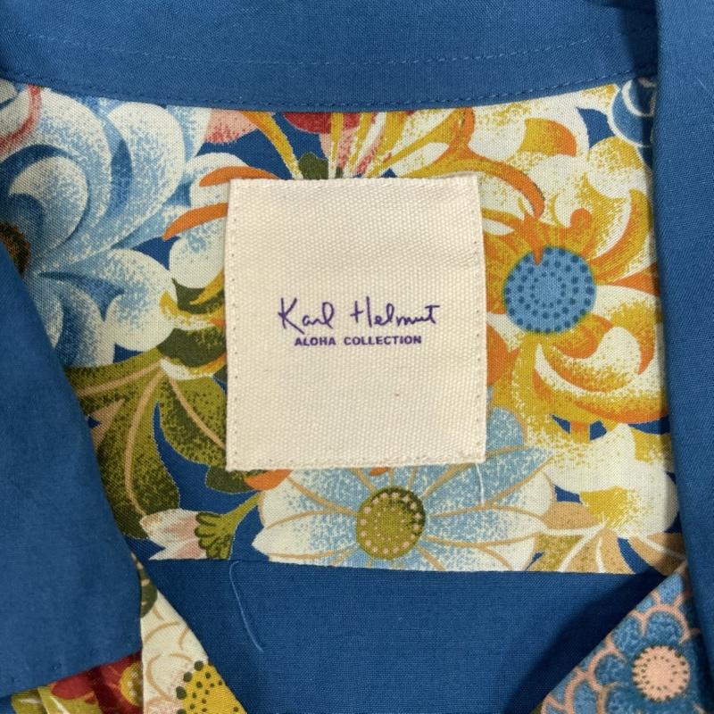カールヘルム KARLHELMUT シャツ、ブラウス 半袖 和柄 レーヨン アロハ シャツ L 青 / ブルー / blue メンズ USED 古着 中古 50155856