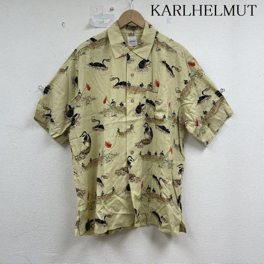 カールヘルム KARLHELMUT シャツ、ブラウス 半袖 鵜飼 和柄 レーヨン アロハ シャツ L メンズ USED 古着 中古 50155859