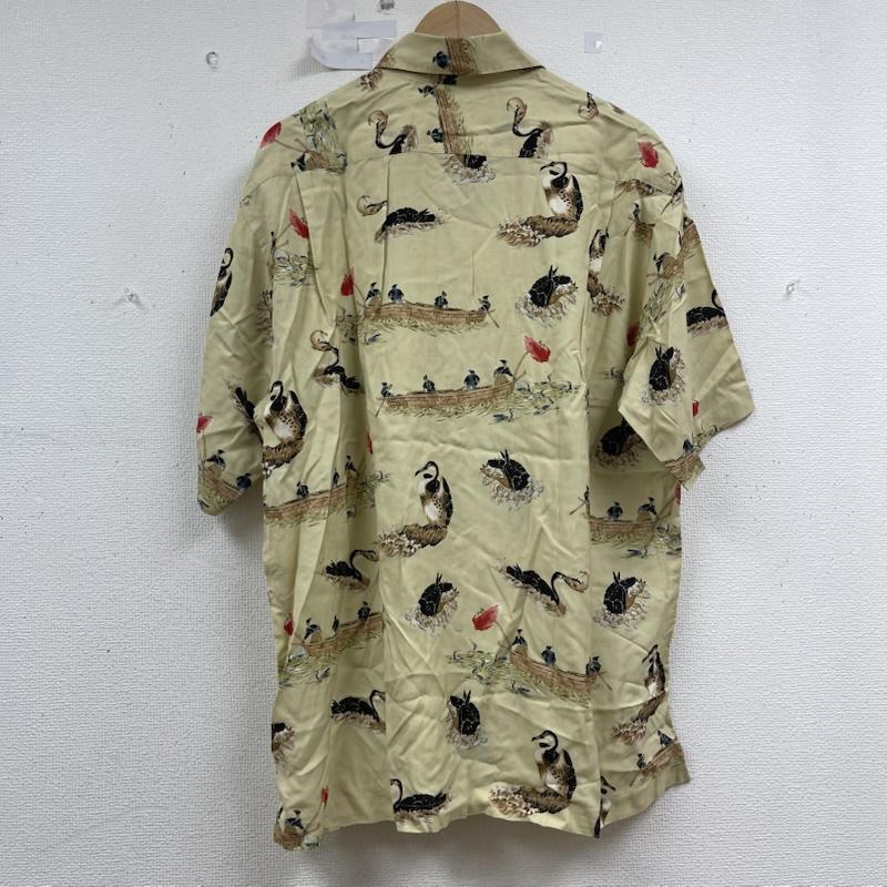 カールヘルム KARLHELMUT シャツ、ブラウス 半袖 鵜飼 和柄 レーヨン アロハ シャツ L メンズ USED 古着 中古 50155859