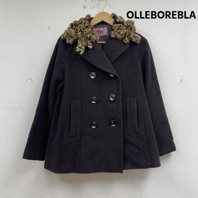 アルベロベロ OLLEBOREBLA コート ピーコート ジャケット アウター ピーコート 豚 ファー ダークブラウン / ダークブラウン / メンズ USED 古着 中古 50155865