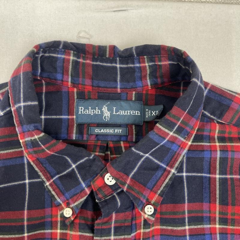 ラルフローレン RALPHLAUREN シャツ、ブラウス 長袖 チェック 柄 ネルシャツ 長袖 コットン XL マルチカラー / マルチカラー / multicolor メンズ USED 古着 中古 50155871