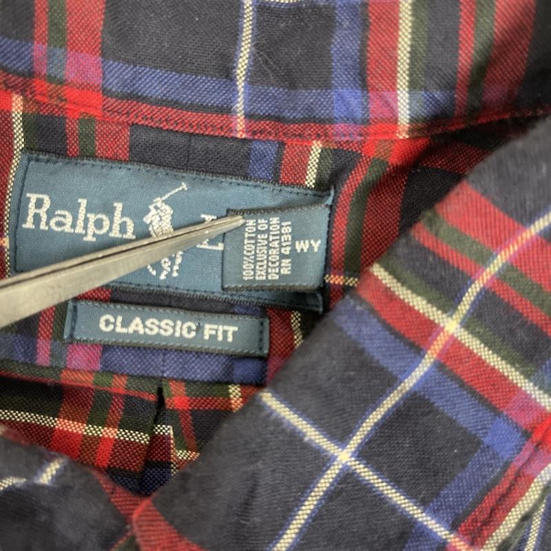 ラルフローレン RALPHLAUREN シャツ、ブラウス 長袖 チェック 柄 ネルシャツ 長袖 コットン XL マルチカラー / マルチカラー / multicolor メンズ USED 古着 中古 50155871