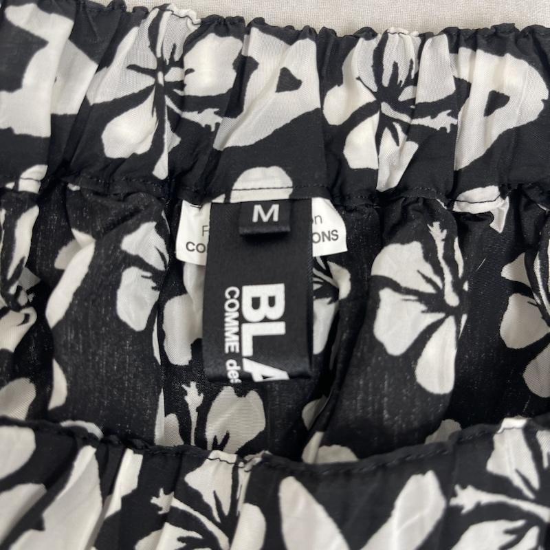 ブラックコムデギャルソン BLACK COMME des GARCONS スカート ひざ丈スカート チェック柄 デザイン 花柄 文字 スカート1e-s005 M 黒 / ブラック / black レディース USED 古着 中古 50155886