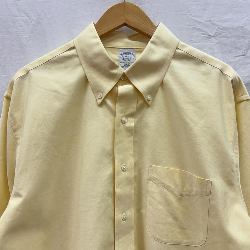 ブルックス ブラザーズ BROOKS BROTHERS シャツ、ブラウス 長袖 est1818 マレーシア製 スーピマコットン オックスフォード ボタンダウン 長袖 シャツ - 黄 / イエロー / yellow メンズ USED 古着 中古 50155895