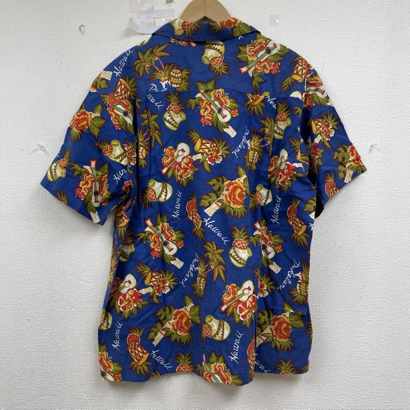 古着 USED シャツ、ブラウス 半袖 pukalani USA ハワイ 製 レーヨン コットン アロハ シャツ L 青 / ブルー / blue メンズ USED 古着 中古 50155898