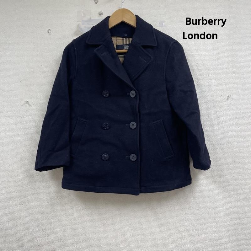 バーバリーロンドン Burberry London コート ピーコート ダブル ブレスト ピーコート 裏地 ノバチェック 子供服 130cm 紺 / ネイビー / navy ガールズ USED 古着 中古 50155900