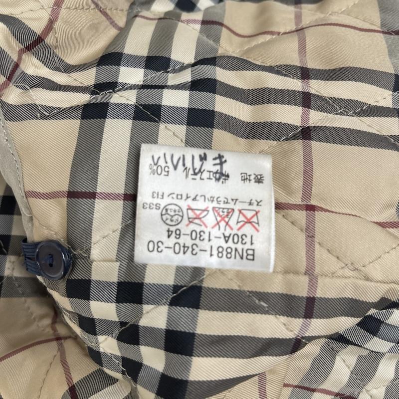 バーバリーロンドン Burberry London コート ピーコート ダブル ブレスト ピーコート 裏地 ノバチェック 子供服 130cm 紺 / ネイビー / navy ガールズ USED 古着 中古 50155900